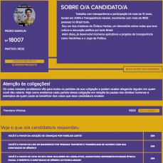 #MeRepresenta - Informação sobre um candidato